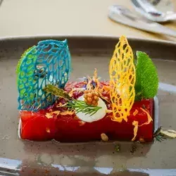 Vorspeise des Restaurant Sommerbergblick des Wellnesshotel Rothfuss Bad Wildbad im Schwarzwald